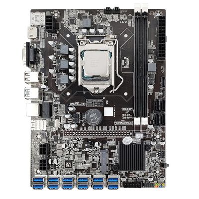 Intel® B75 Support 12 GPU Cryptocurrency Eth Mining PC Motherboard 12 USB3.0 to PCIE 16X